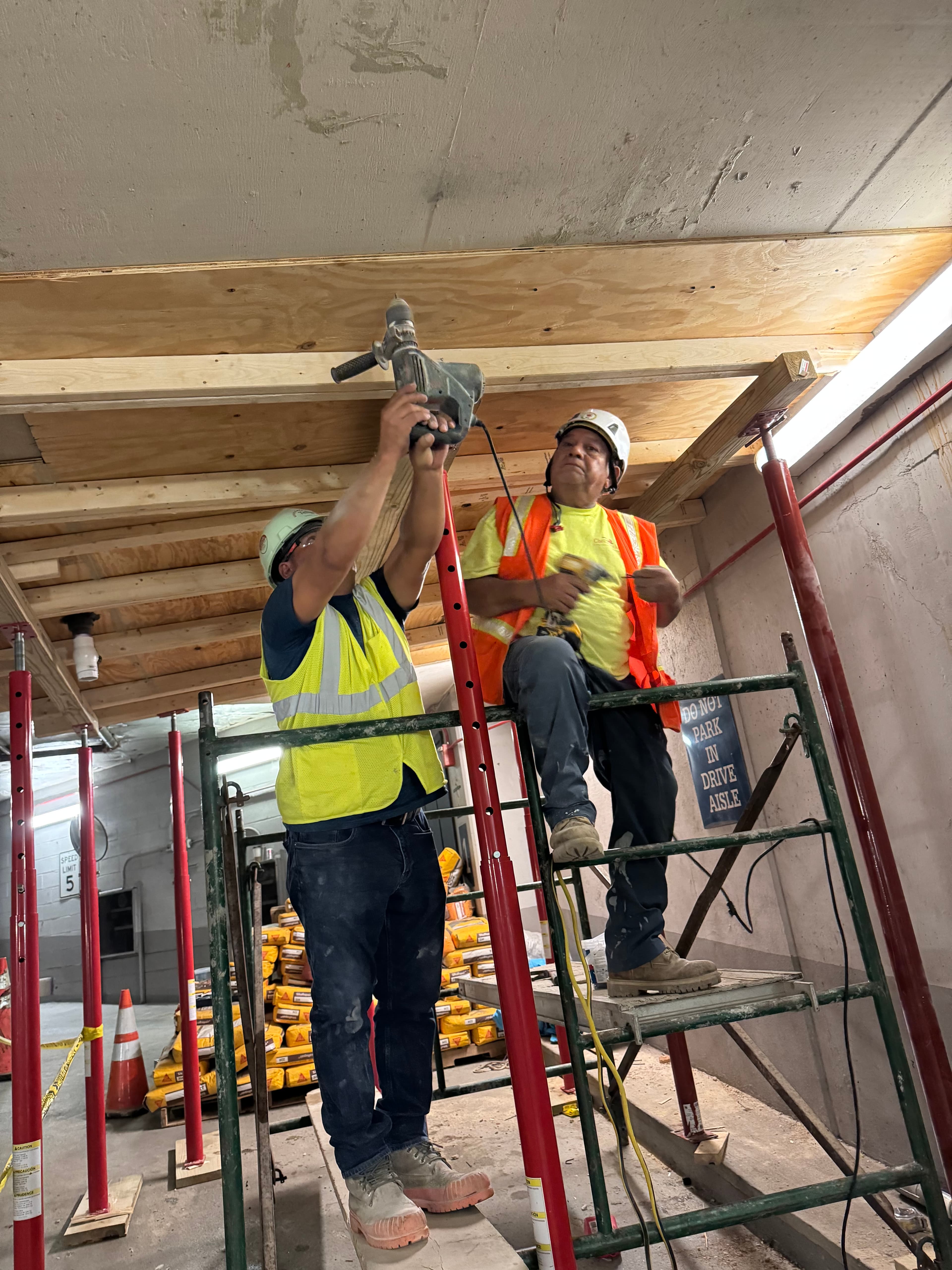 Commercial structural wood framing and joist installation in DC by Atlantic Construction