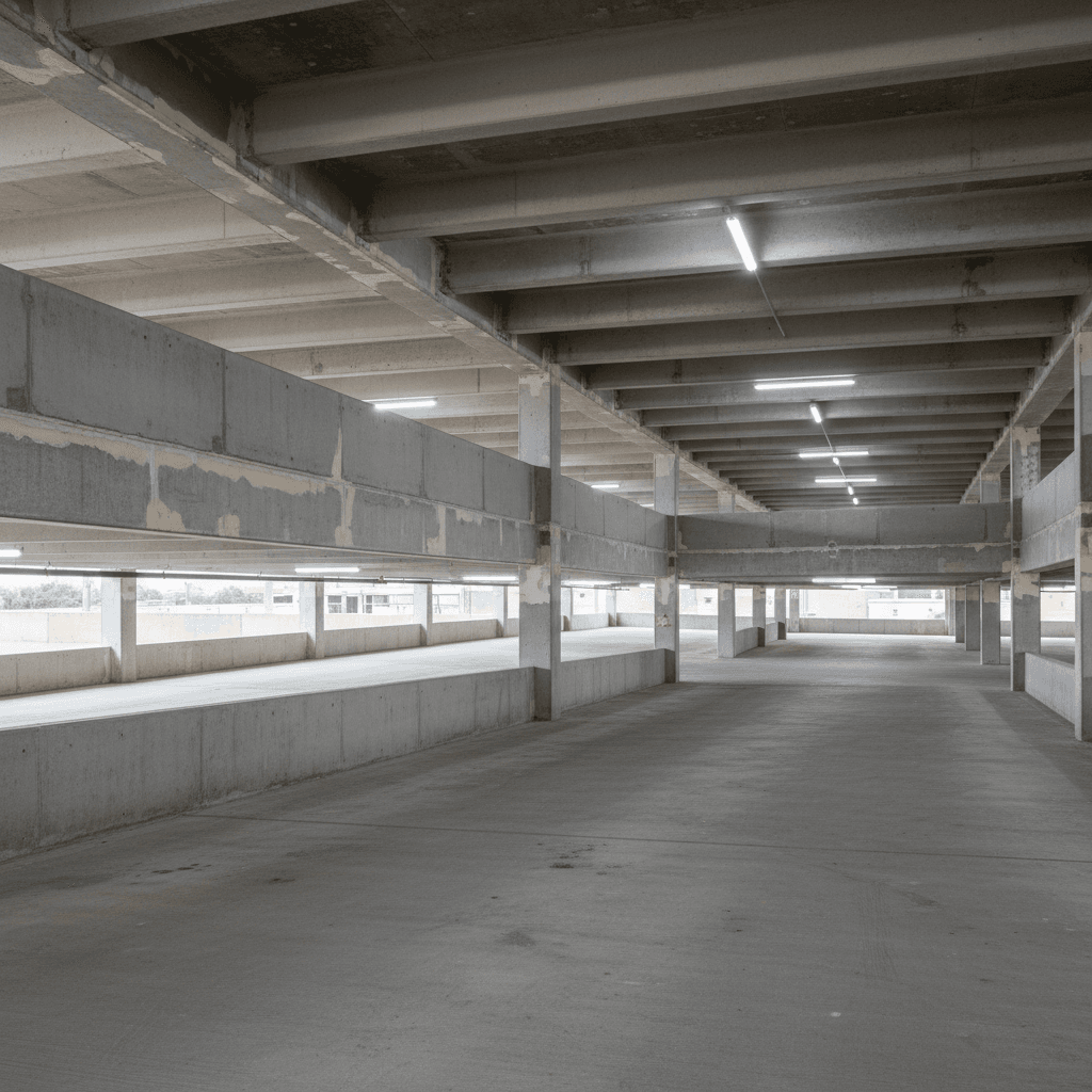 Commercial structural repairs and concrete restoration for parking garages in Maryland by Atlantic Construction
