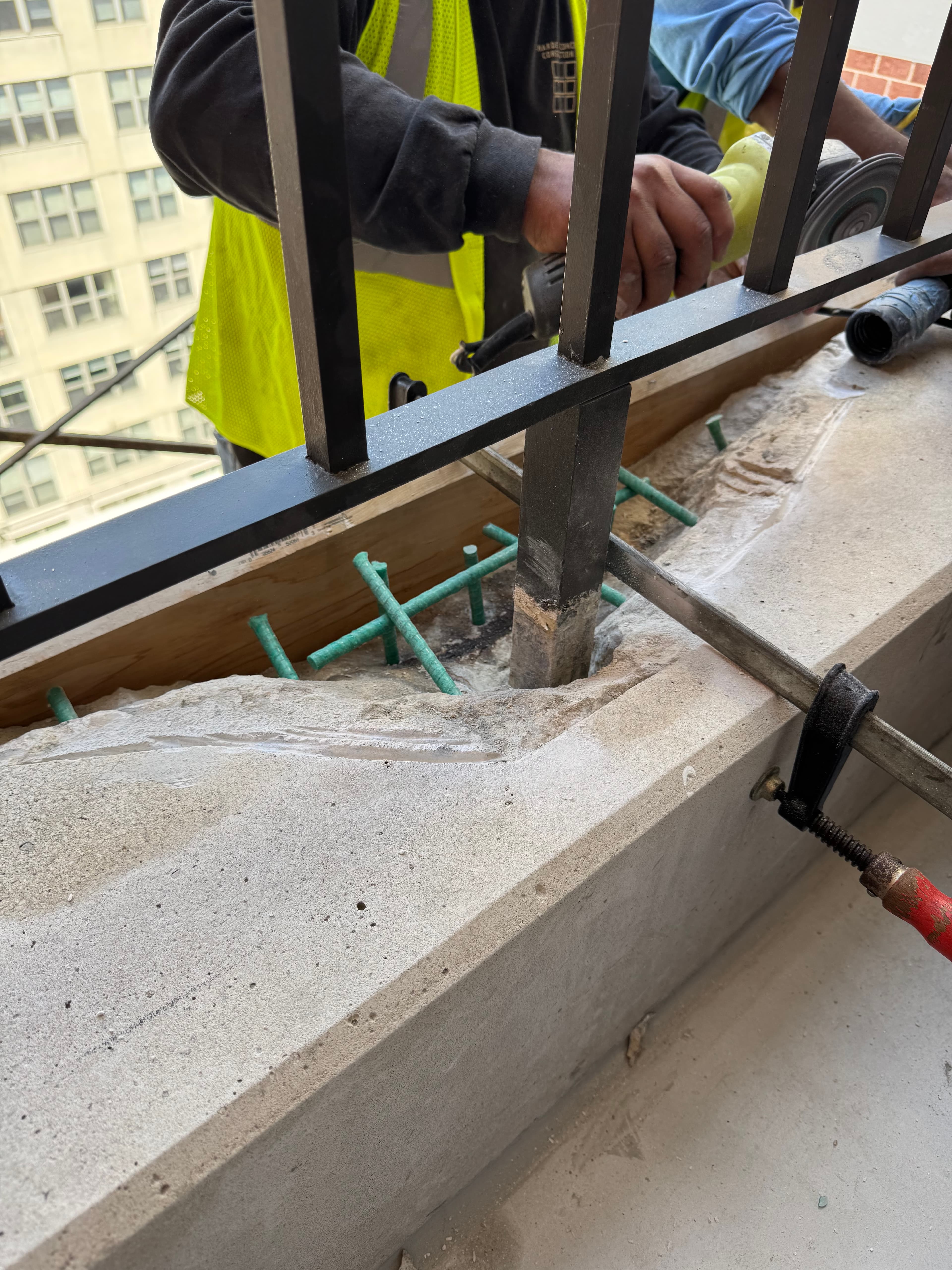 Commercial concrete balcony restoration and repair in DC by Atlantic Construction