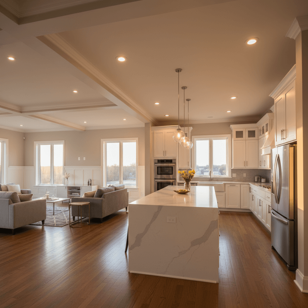 Luxury interior renovations including kitchen and bathroom remodeling in Maryland by Atlantic Construction