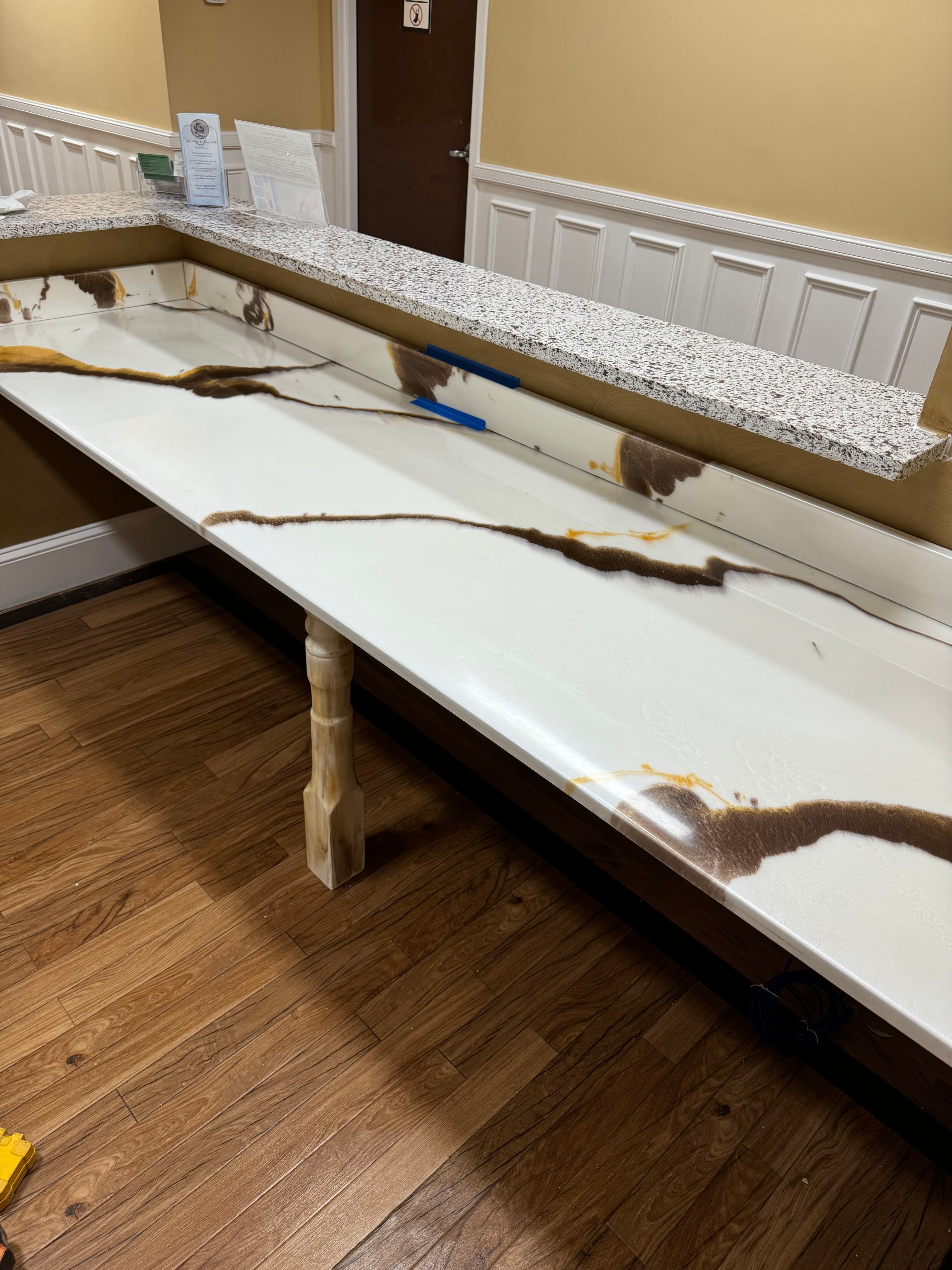 Commercial interior restoration and repair work in progress in DC by Atlantic Construction