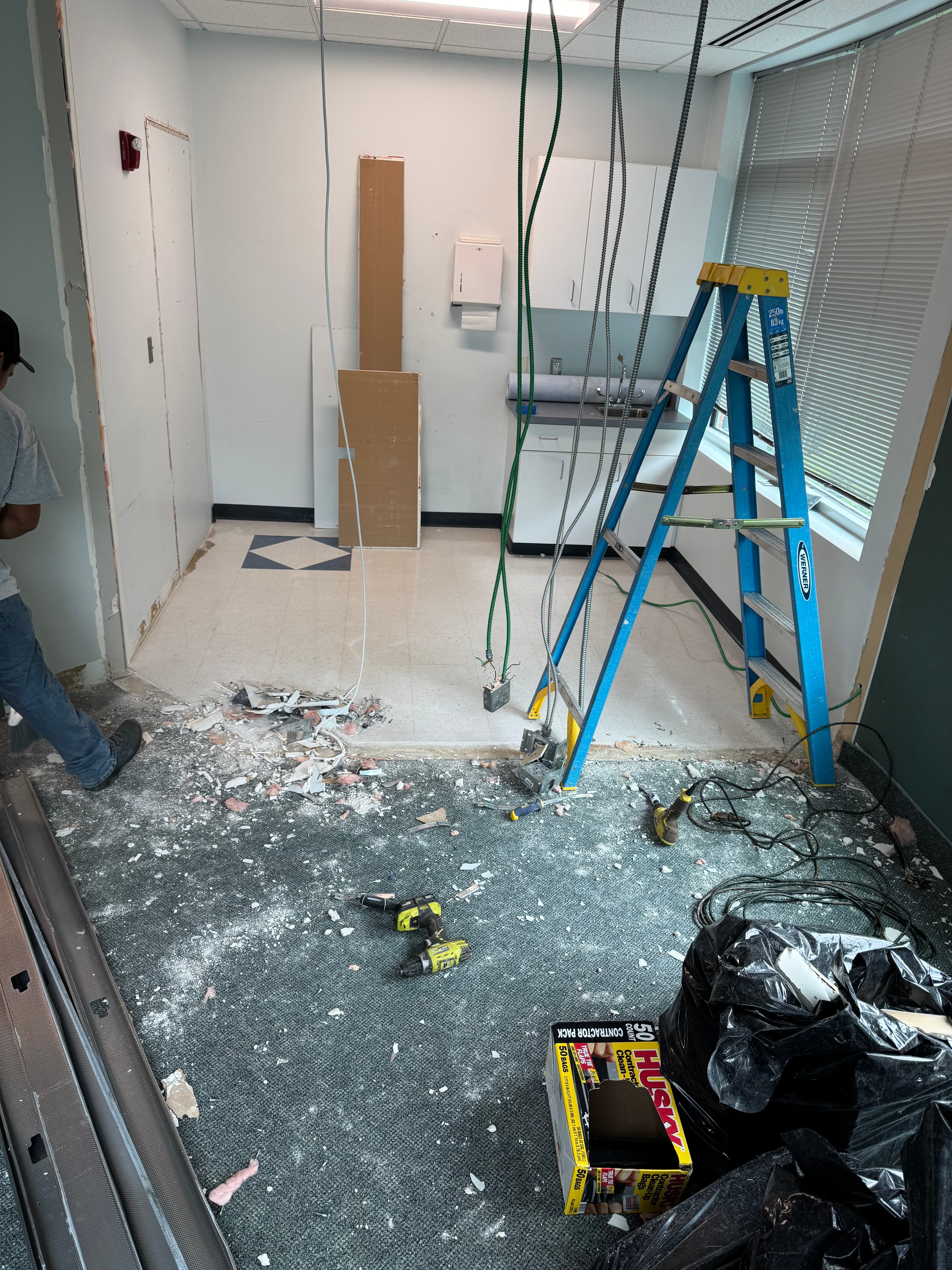 Commercial office floor demolition and renovation in DC by Atlantic Construction